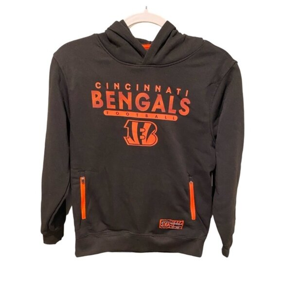 NFL Team Apparel Kids Cincinnati Bengals Hoodie Sweatshirt NWT Size 14-16 - Picture 1 of 6